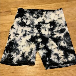 Victoria's Secret Black and White Tie-Dye Shorts